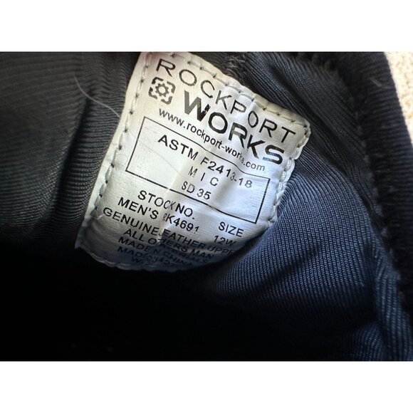 Rockport Works TruFlex Mens Lightweight Oil & Slip Resistant Shoes Size 12W Navy - Picture 5 of 8